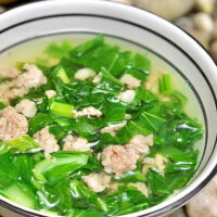 CƠM NIÊU CANH CẢI THỊT BẰM TÔ NHỎ